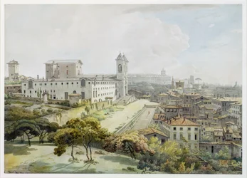 Een uitzicht op Rome vanaf de Pincio, 1776